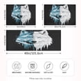 thumbnail image 4 of Haosy Satin Pillowcase for Hair and Skin Standard Cooling Silk Pillow Case with Envelope Closure White and Ice Wolf Face 20"x26", 4 of 9