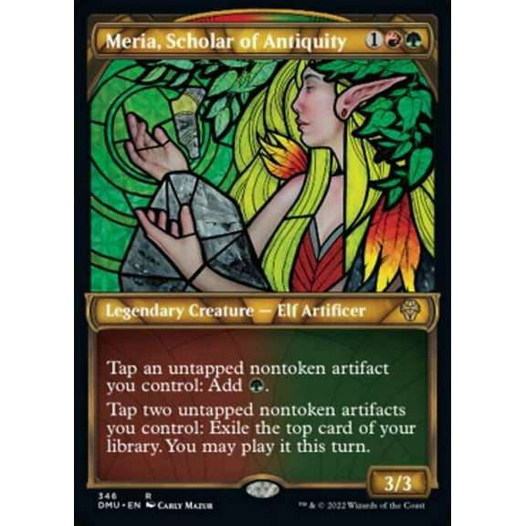 MtG Dominaria United Rare Meria, Scholar of Antiquity (Textured Foil Cards) #346