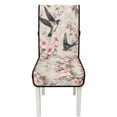 thumbnail image 7 of TSOVTHRID Bird Cherry Blossom Gray Print Dining Chair Cushion Covers Quilted Stretchy Soft Seat Slipcovers Universal Fit Anti-Slip Chair Covers for Dining Room, Kitchen, Set of 1, 7 of 7