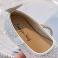 thumbnail image 3 of LLYWEY Glitter Princess Shoes for Girls Sequin Dress Shoes Closed Toe Low Heels Ankle Strap Pumps for Toddler Kids Birthday Party Wedding Footwear, Style S-15, White, 29, 3 of 9