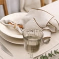 thumbnail image 3 of 10 Pcs Elegant Beige Linen Spandex Napkins - 40cm Square Cloth Table Napkins, Durable and Easy to Clean for Weddings, Valentine's Day, Formal and Daily Table Settings, 3 of 6