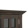 thumbnail image 2 of Simpli Home Bedford 32 inch Wide Solid Wood Transitional Low Storage Media Cabinet in Dark Tobacco Brown, 2 of 8