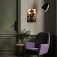 thumbnail image 3 of ZHONGYUTONG Skeleton Canvas Wall Art Halloween Fall Wall Decor Pumpkin Pictures Black Cat Painting Gothic Spooky Artwork Prints Home Decor Framed (12.00" x 18.00"), 3 of 4