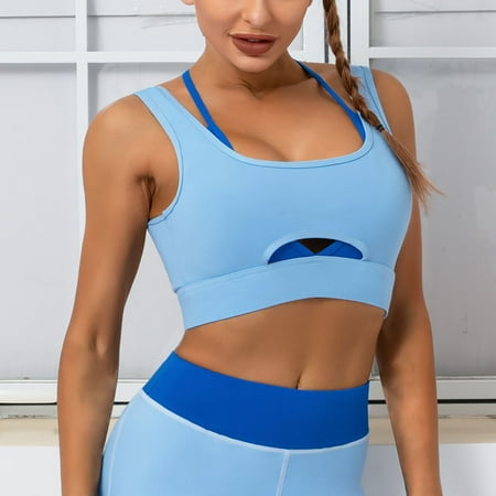 

TIANEK Sports Underwear Fall Yoga Wear Running Back Training Shock-Proof Vest Breasted Pumping Bras Hand Free for Women Reduced