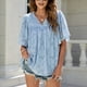 thumbnail image 4 of Blusa de jacquard con mangas acampanadas, camisetas de jacquard de verano, blusas babydoll de jacquard, blusa de mangas acampanadas confeccionada a la perfección, 4 of 9