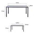 thumbnail image 4 of Mesa de Comedor NATERIAL Lyra II con Cubierta de Cristal, 4 of 8
