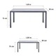 thumbnail image 4 of Mesa de Comedor NATERIAL Lyra II con Cubierta de Cristal, 4 of 8