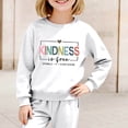 thumbnail image 2 of Tisuna Kids Girls Long Sleeve Sweatshirts Soft Crewneck Letter Print Tops Toddler Daily Wear Fall Outfits Size 2-3 Years White, 2 of 5