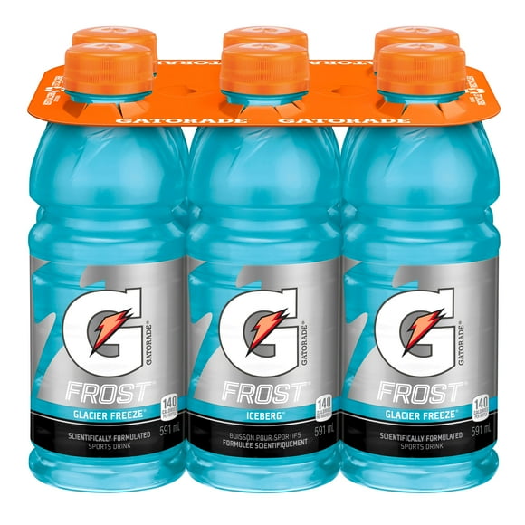 Gatorade Frost Glacier Freeze Sports Drink 6 x 591 mL, Bottles, 6x591mL