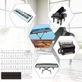 thumbnail image 3 of ABODELINE Piano Keyboard Stickers for 88/61/54/49 Key, Piano Notes Stickers Removable and Clear Piano Keyboard Letters for Beginners s (Black and White), 3 of 5