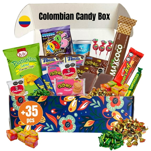 Colombian Candy Food Sweet Snacks Gift Crate Box Dulces Colombianos Variados,International Candy Holiday Gifts. Birthday Collage Latin Sabor