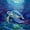 Nary Blue, variant on Manfei Cartoon Sea Turtle Twin Quilt Set,Calm Ocean Plant Twin Coverlet Set,Green,2 Pieces