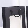 thumbnail image 2 of Niceauty 12Pcs Single Bottle Wine Carrier Bag Kraft Paper Black Handle for Party Use, 2 of 3