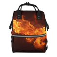 thumbnail image 1 of Disketp Fiery Orange Flames Energy Mochila de Pañales de Gran Capacidad con Múltiples Bolsillos, Mochila de Viaje Multifuncional para Bebé, Unisex, Moderna y Resistente, 1 of 6
