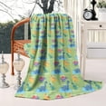 thumbnail image 2 of Green Dinosaurs Ponds Pattern Blanket,Comfortable Soft Flannel Throw Blanket,All Season,Warm Lightweight Blankets for Sofa Bed Couch Living Room Chair,50"x60", 2 of 4