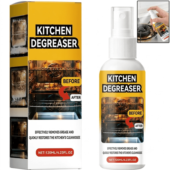 Grill Cleaner Spray Heavy Duty Degreaser, Apiastar Greasekiller for BBQ, Oven, Smoker Grates 120ml(1pcs,C)