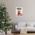 thumbnail image 2 of Red Santa Boot Holly Botanical Bouquet Candy Canes Botanical & Floral Painting Framed Art Print Wall Art, 2 of 7