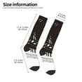 thumbnail image 2 of Yiaed Piano Keys With Musical Notes Print Great elasticity Adult Stockings Sports socks for Men and Women, 2 of 6