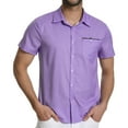 thumbnail image 3 of HAOMEILI Mens Short Sleeve Casual Button Down Shirts Summer Untucked Dress Shirts with Pocket, 3 of 7