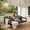 Black, variant on Wooden Porch Swing Bed Twin Size with 4 Heavy Duty Ropes, Outdoor Hanging Daybed Swing Bench for 2 Person, Acacia Wood Farmhouse Patio Swing Chair for Porch, Backyard, Garden (Wood)