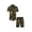 Black, variant on Men's Hawaiian Short Sleeve Shirt Aloha Print Casual Beach Shirts 2 Piece Short Set Tropical Vacation Outfits