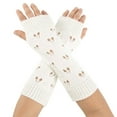 thumbnail image 1 of Winter Warm And Fashionable Solid Color Knitted Fingerless Gloves For Men And Women, 1 of 3