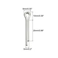 thumbnail image 2 of Uxcell Split Cotter Pin, 5x25mm 316 Stainless Steel Clip Fastener Fitting, Silver 4Pack, 2 of 5