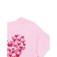 thumbnail image 3 of Way To Celebrate Toddler Girl Valentine's Day Short Sleeve Graphic T-Shirt, Sizes 12M-5T, 3 of 3