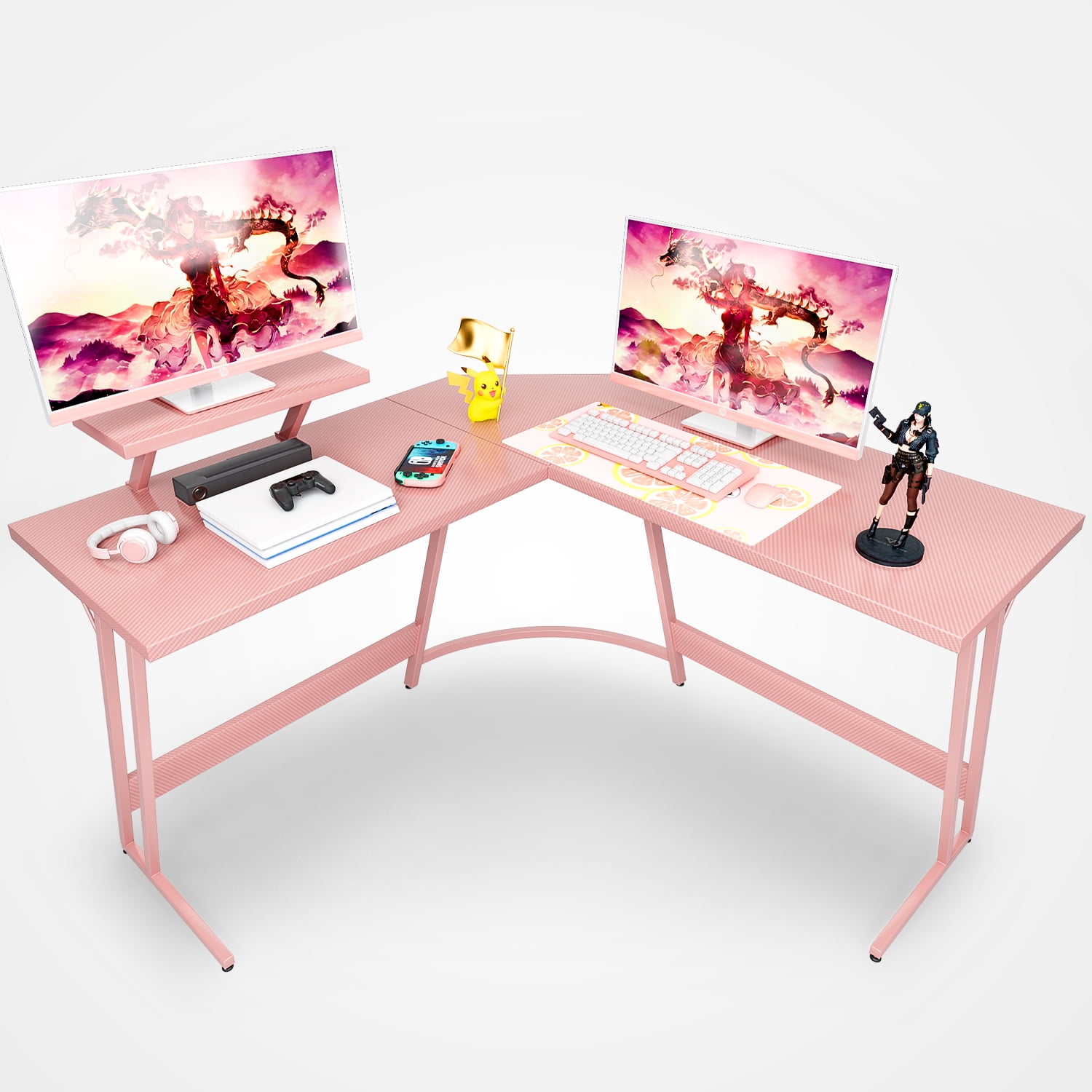 Homall LShaped Gaming Desk 58 Inch Corner Office Gaming Desk with