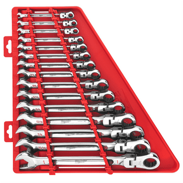 Milwaukee 48-22-9413 15pc SAE Flex Head Ratcheting Wrench Set MAXBITE Grip