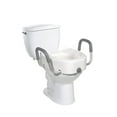 thumbnail image 3 of Drive Medical Premium Plastic Raised Toilet Seat with Lock and Padded Armrests, Elongated, 3 of 5