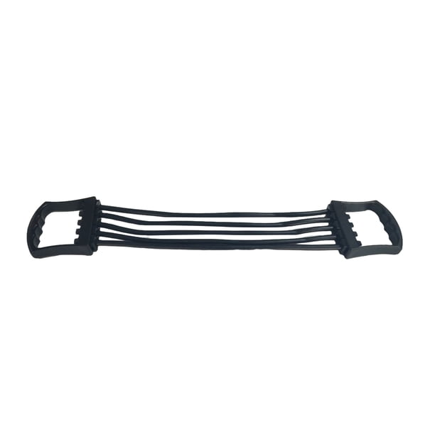 Greeniant Expansor de pecho, banda elástica para estirar, ejercitador muscular, equipo de ejercicio de fuerza de 5 resortes, gimnasio en casa Accesorios para máquinas de ejercicios Negro