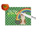 thumbnail image 4 of Longhaired Chocolate and White Chihuahua St. Patrick's Day Glass Cutting Board Large 12 in x 15 in, 4 of 5