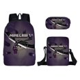 thumbnail image 1 of My World Schoolbag, Backpack, 3D Printing Cartoon Student Schoolbag Three-piece Set-week, 1 of 4