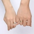 thumbnail image 2 of 6MM Gold & Silver Lover's CZ Band Stainless Steel Wedding Couple Rings Size 5-11, 2 of 6