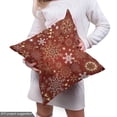 thumbnail image 4 of Ambesonne Christmas Fabric by the Yard Upholstery, Snowflakes, 10 Yards, Red Yellow and White, 4 of 4