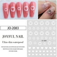 thumbnail image 3 of 15 hojas de pegatinas para decoración de uñas, pegatinas autoadhesivas para diseños de uñas, decoración de uñas, estrella blanca, corazón, mariposa, 3 of 7