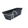 thumbnail image 3 of Langgg Hanging Flower Pot Garden Plant Holder Plant Box Planter Railing Balcony Pot Deep Gray 35x19x14.5cm, 3 of 6