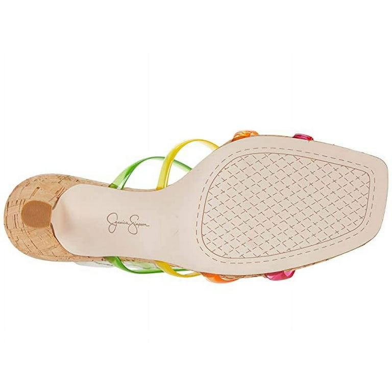 Jessica Simpson Oniela Slide Sandals Straps PINK COMBO Open Toe