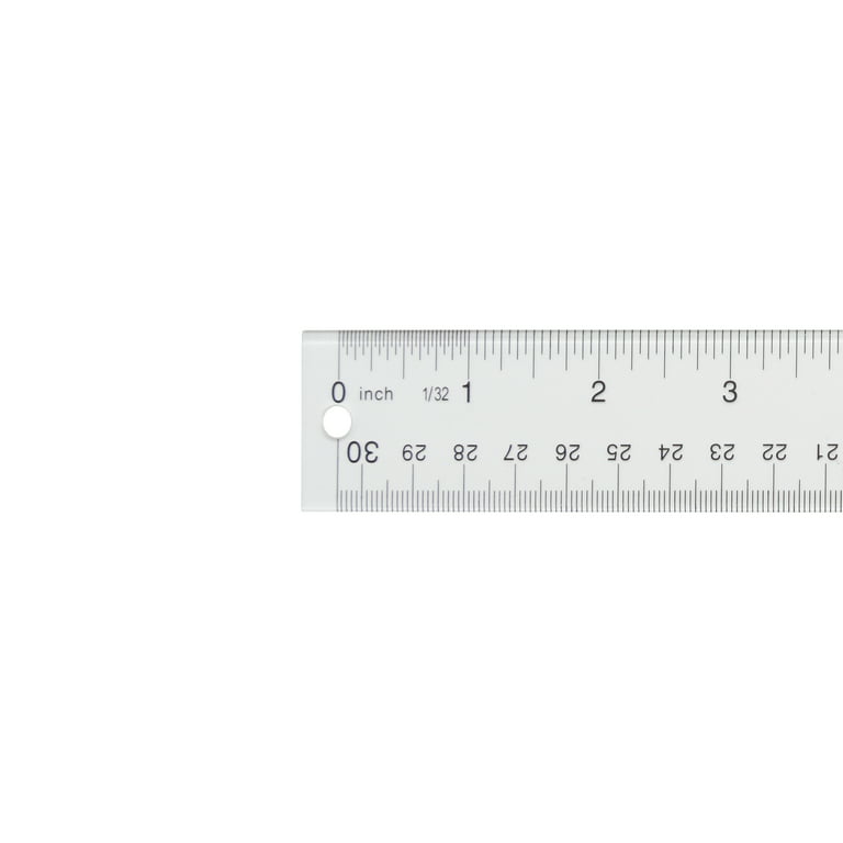 Westcott Clear Flexible Acrylic Ruler, Standard/Metric, 6 (15 cm) Long, Clear, 12/Box