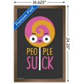 thumbnail image 3 of DaVid Olenick - People Suck Wall Poster, 14.725" x 22.375", Framed, 3 of 3