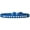Blue, variant on Dog, Puppy and Pet Designer Croc Collar, "One Row Pearl  Clear Crystals Rimsets"