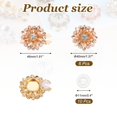 thumbnail image 2 of 6 Pcs Rhinestone Button Covers Decorative Clips with 10 Pcs White Sewing Buttons Detachable Marquise Sewing Replacement for Women Men DIY Crafts Accessories (Champagne/Gold), 2 of 6