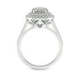 thumbnail image 5 of 5 Carat IGI Certified Round Shape Lab Grown Diamond Engagement Ring | 14K White Gold |Arya Double Halo Diamond Ring | FG-VS1-VS2 Quality Friendly Diamonds, 5 of 5