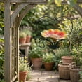 thumbnail image 4 of Hanging Bird Bath Bird Feeders for Outdoors Flower Shape Bird Water Bowl with Hanging Circle, Bird Feeders for Outside, Garden, Lawn Yard Decor Green, 4 of 8