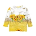 thumbnail image 3 of CCRFTGI Cute Shirts for Girls Size 10-12 Summer 3/4 Sleeve Sunflower Graphic Printed Tee Tops Trendy Soft Lightweight Clothes for Teen Girls Crew Neck Shirts Ginger 9-10 Years, 3 of 4