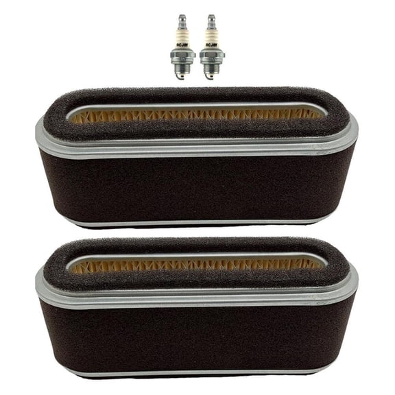 2PK Air Filter And Spark Plug For John Deere RX63 Fits AM101191