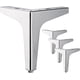 thumbnail image 1 of Patas para Muebles BRILLAR de Metal Plateado 15 cm para Armario Sofá Mesa de Centro Mueble de TV, 1 of 4