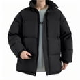 thumbnail image 5 of Ahdbta Men's Puffy Jackets Plus Size Winter Warm Padded Quilted Coats Zip Up Stand Collar Windproof Ouerwears with Pockets, 5 of 7
