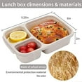 thumbnail image 2 of 4 Pack Bento Lunch Box Set 3 Compartment Food Storage Containers Wheat Straw Meal Prep Lunch Box Plastic Food Storage Containers, Microwave and Dishwasher Safe (light colour), 2 of 5